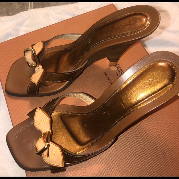 Authentic Vintage Louis Vuitton wedge sandals 👡 - Picture 5 of 6